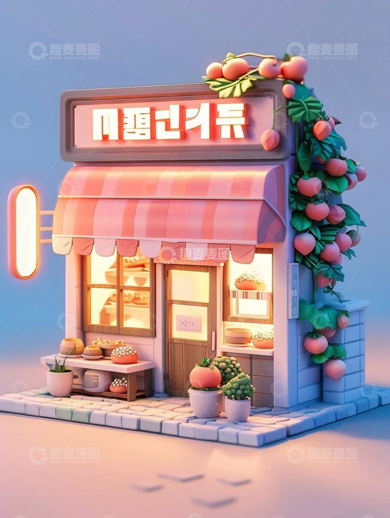 高清大图下载【趣麦麦图】小场景商店建模