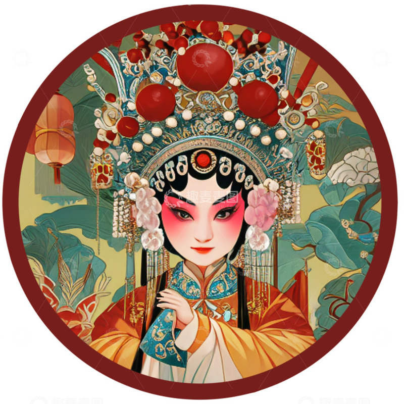 高清大图下载【趣麦麦图】ai生成戏曲人物