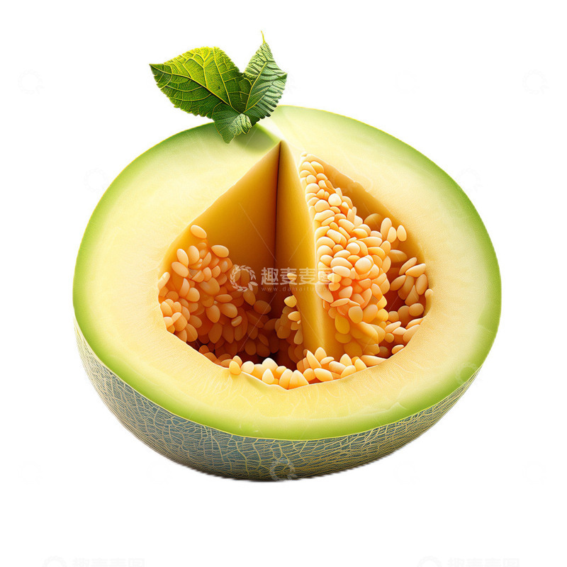 高清大图下载【趣麦麦图】3D真实立体哈密瓜香甜水果果实