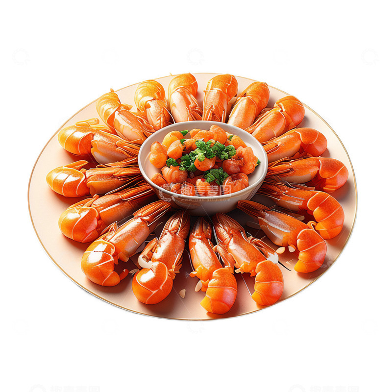 高清大图下载【趣麦麦图】3D真实立体油焖大虾小龙虾食物