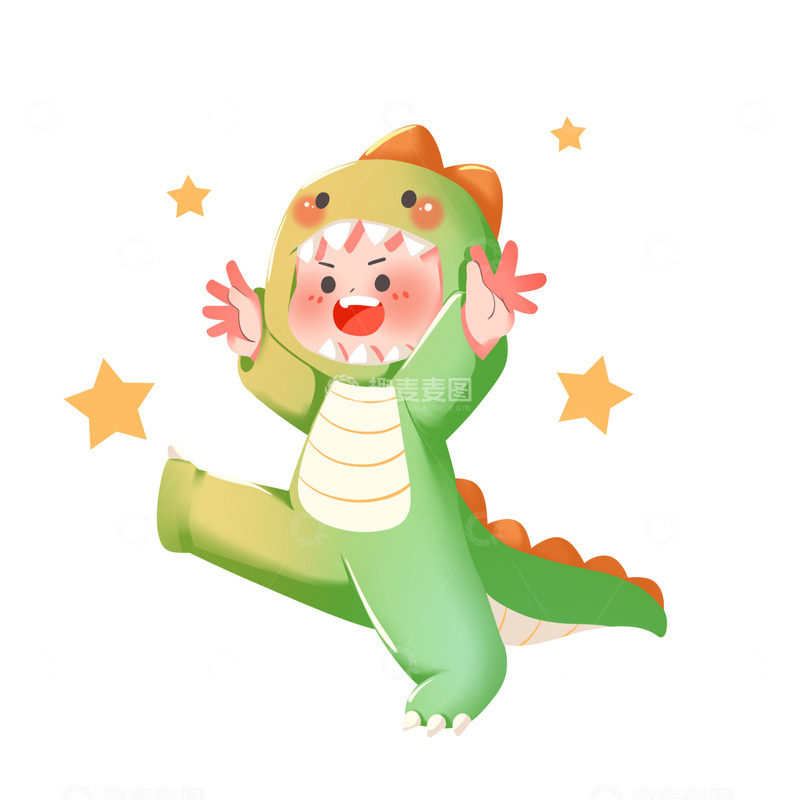 源文件下载【趣麦麦图】61儿童节卡通恐龙儿童设计图