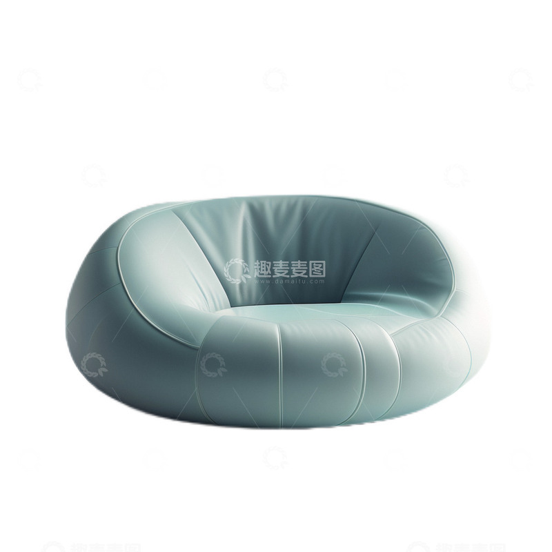 高清大图下载【趣麦麦图】3D立体真实懒人沙发蓝色