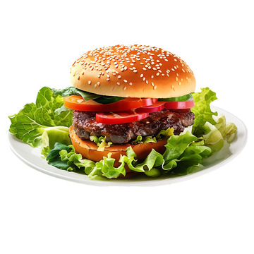 美食美味汉堡包