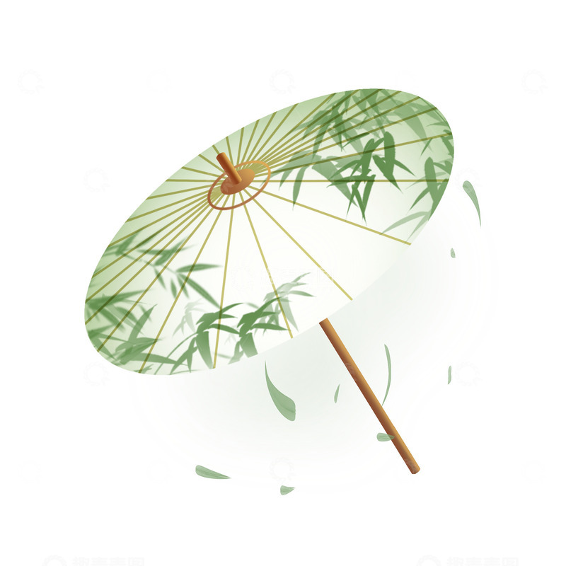 源文件下载【趣麦麦图】古风中国风油纸伞雨伞装饰元素