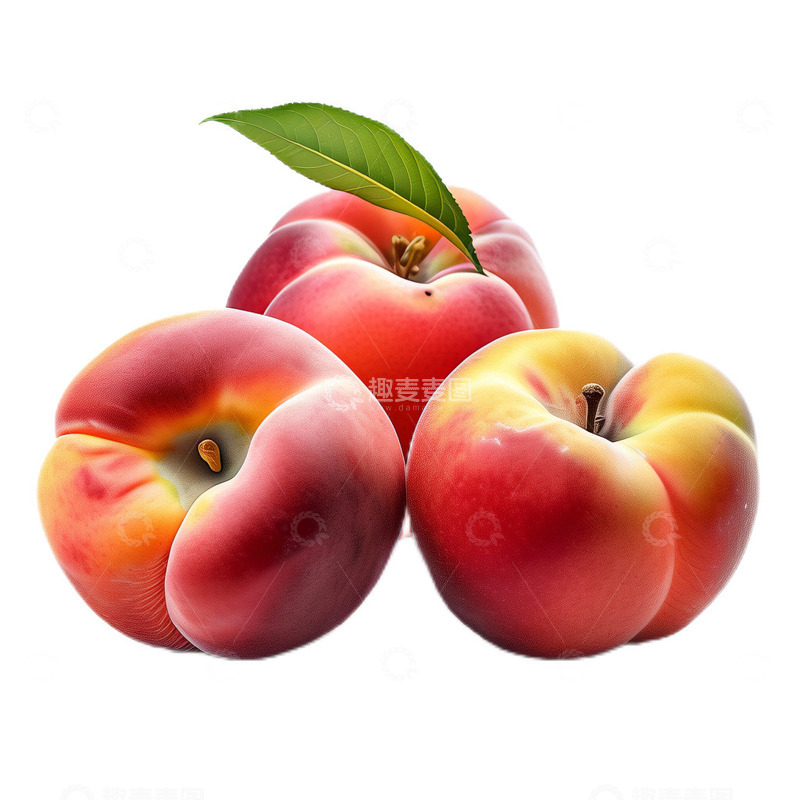 高清大图下载【趣麦麦图】3D立体真实桃子油桃水果