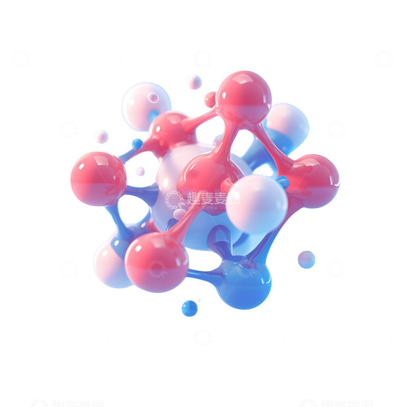 高清大图下载【趣麦麦图】分子卡通模型