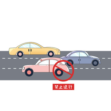 交通宣传逆行危险
