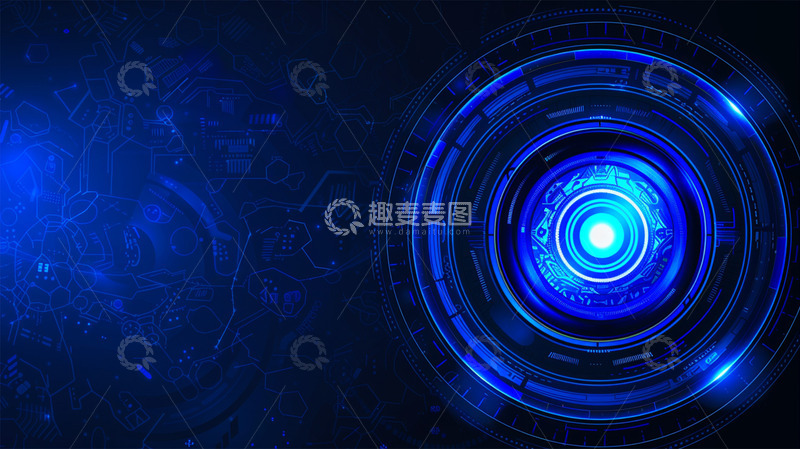 高清大图下载【趣麦麦图】科技商务蓝色涂鸦唯美电路壁纸