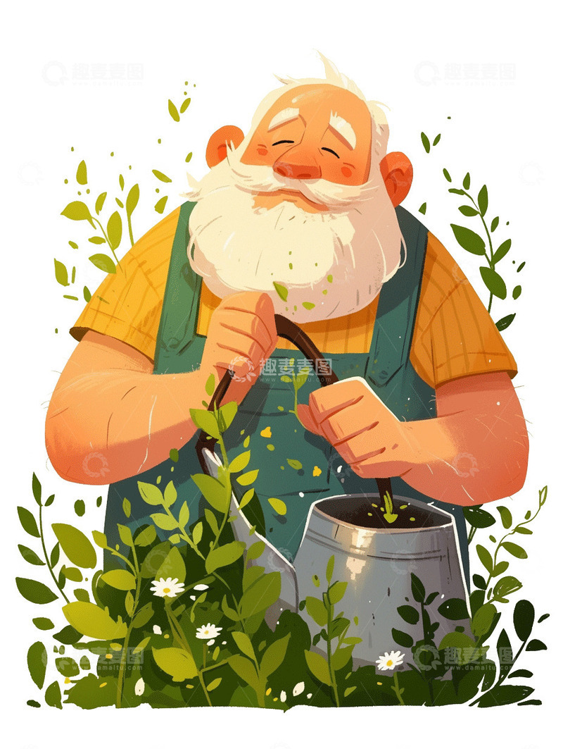 高清大图下载【趣麦麦图】农民伯伯卡通人物