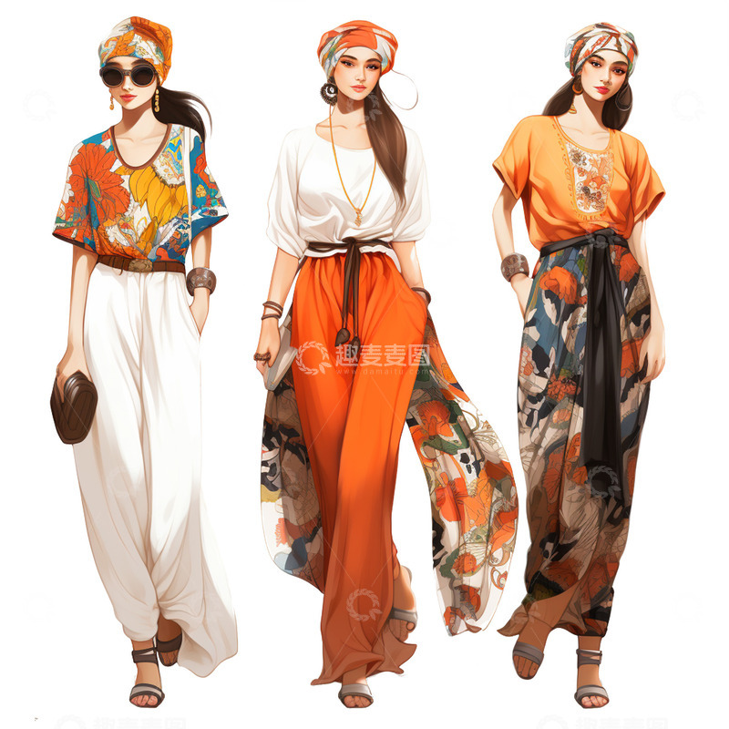 高清大图下载【趣麦麦图】电商购物节服装走秀模特