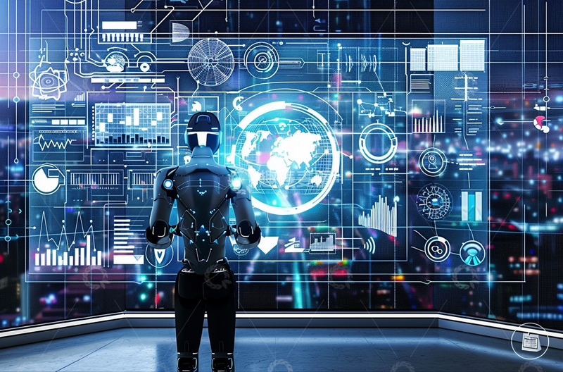 高清大图下载【趣麦麦图】智能机器面向大数据界面