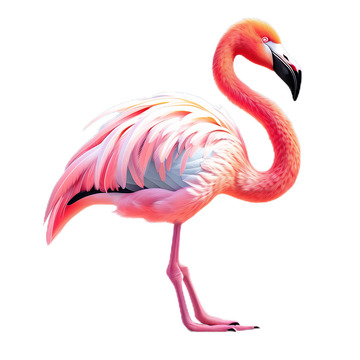 3D立体卡通可爱火烈鸟北欧鸟类