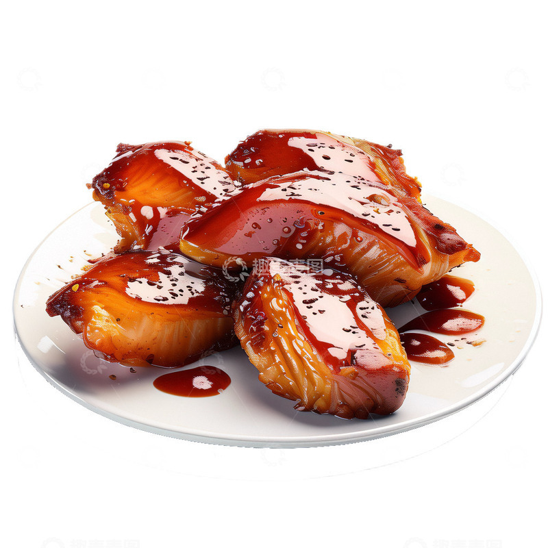 高清大图下载【趣麦麦图】3D立体真实奥尔良鸡翅食物小吃