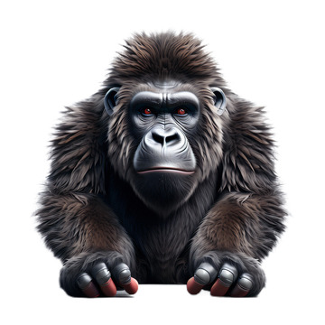 3D立体真实黑猩猩动物凶猛