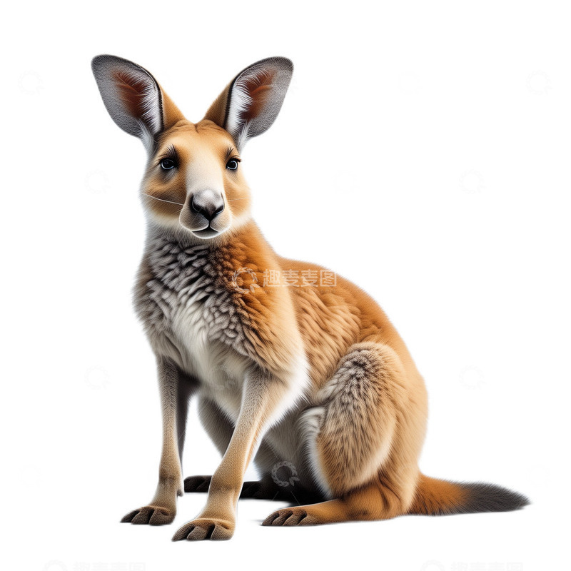 高清大图下载【趣麦麦图】3D立体真实袋鼠动物动物园