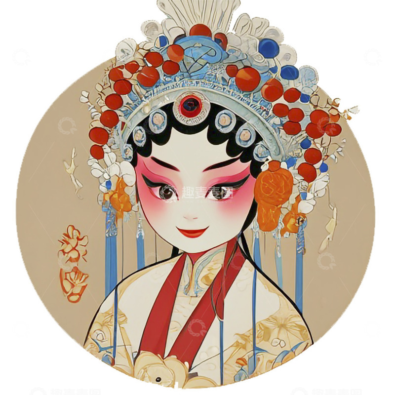 高清大图下载【趣麦麦图】国风戏曲人物高清图片