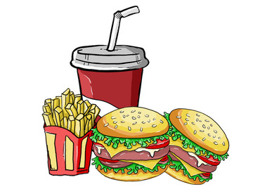 汉堡 可乐 薯条