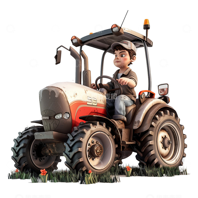 高清大图下载【趣麦麦图】3d农场拖拉机驾驶