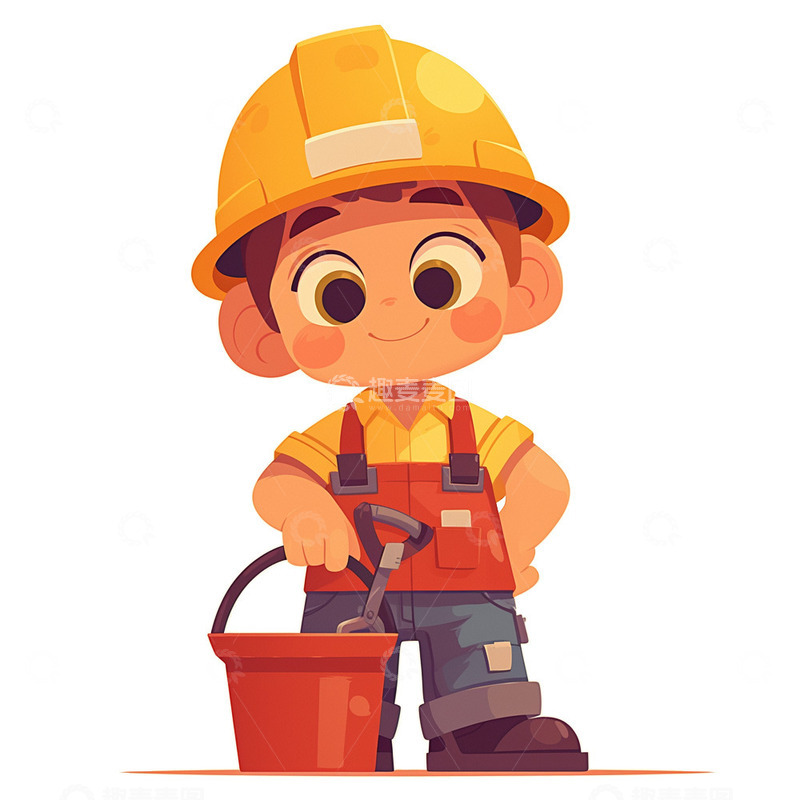 男孩儿童劳作元素