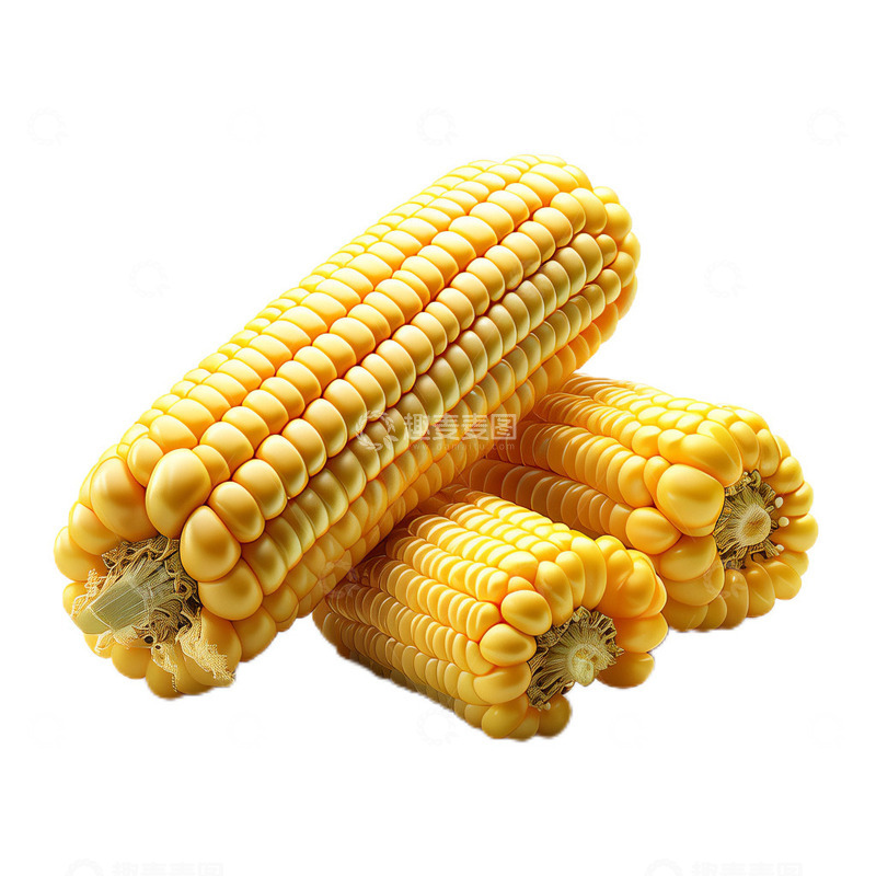 高清大图下载【趣麦麦图】3D立体卡通玉米农作物食物