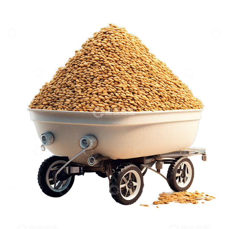 高清大图下载【趣麦麦图】3D立体卡通粮食食物成熟车子
