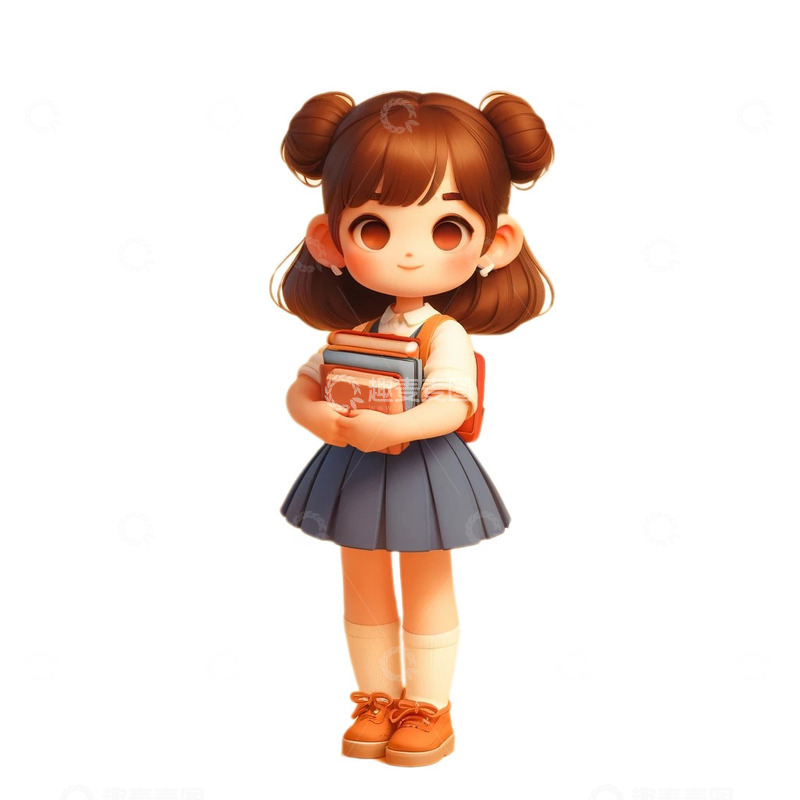 高清大图下载【趣麦麦图】3D卡通学生人物素材