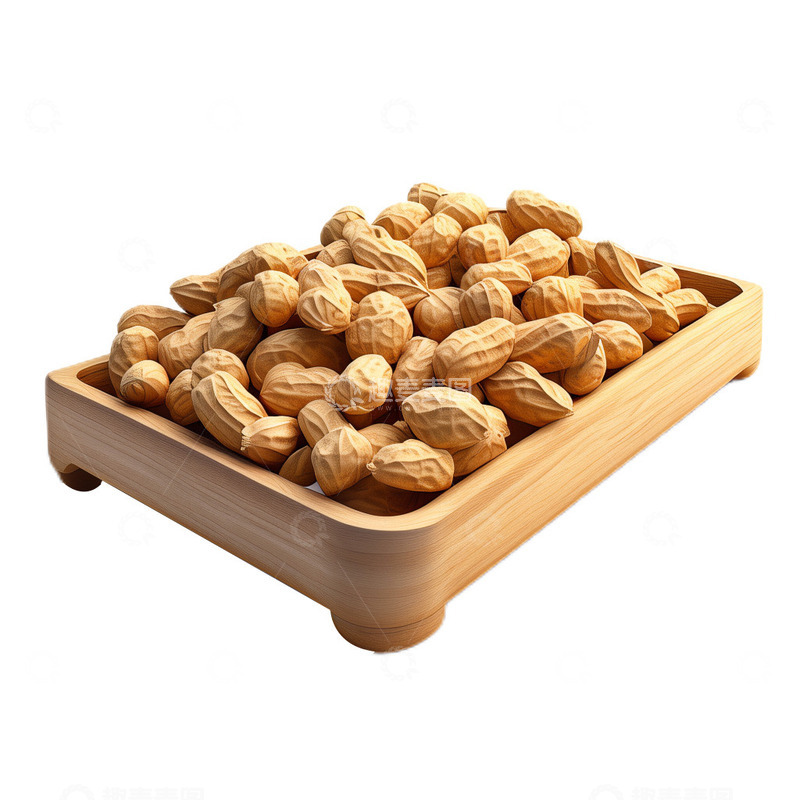 高清大图下载【趣麦麦图】3D立体卡通丰收花生坚果果实营养