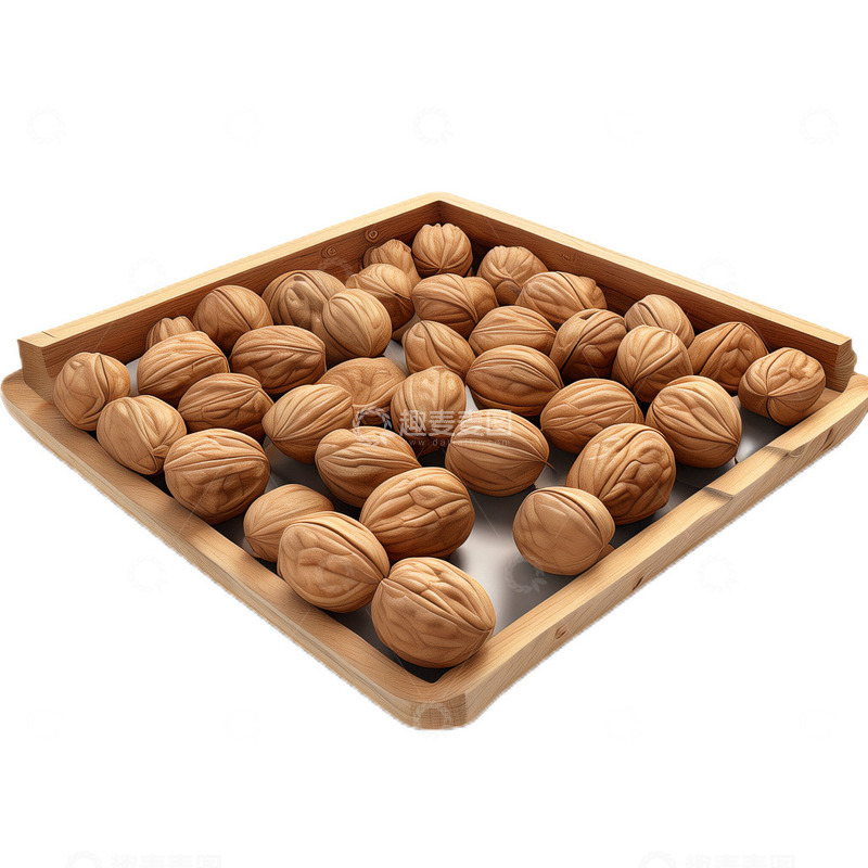 高清大图下载【趣麦麦图】3D立体卡通丰收核桃坚果果实