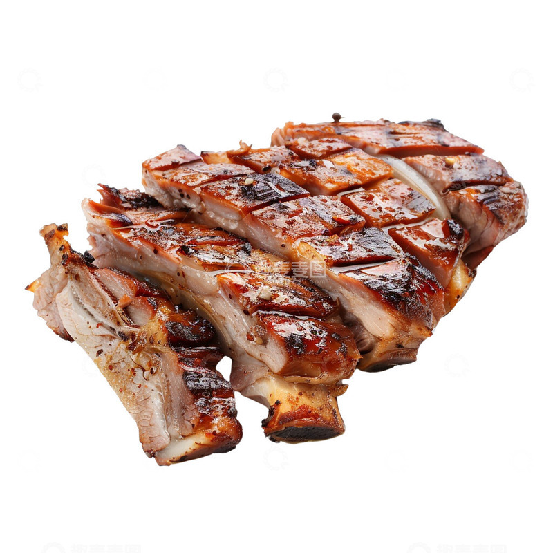 高清大图下载【趣麦麦图】烤猪排烧烤美味