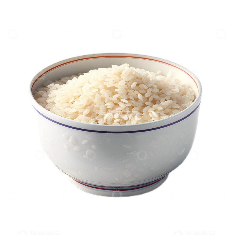 高清大图下载【趣麦麦图】3D立体卡通大米碗粮食丰收
