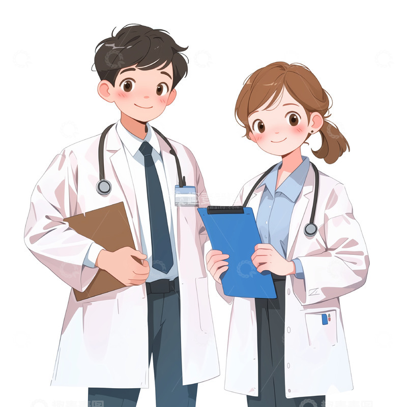 高清大图下载【趣麦麦图】-卡通职业人物之医生