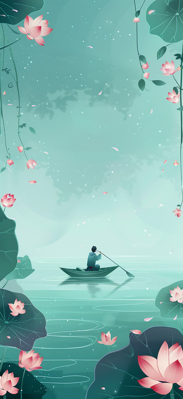 立夏绿色背景