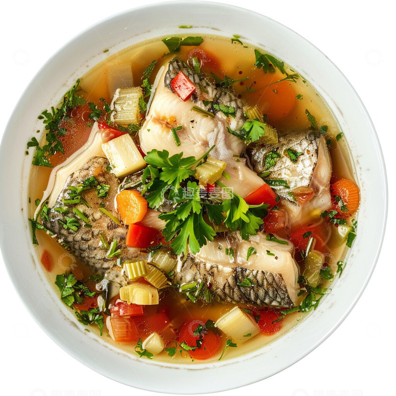 高清大图下载【趣麦麦图】鱼汤中餐美食