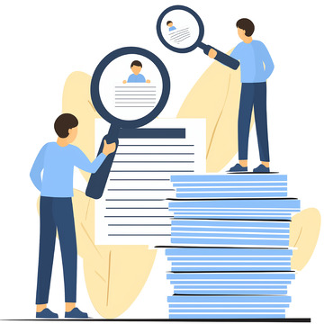 扁平风格商务招聘素材