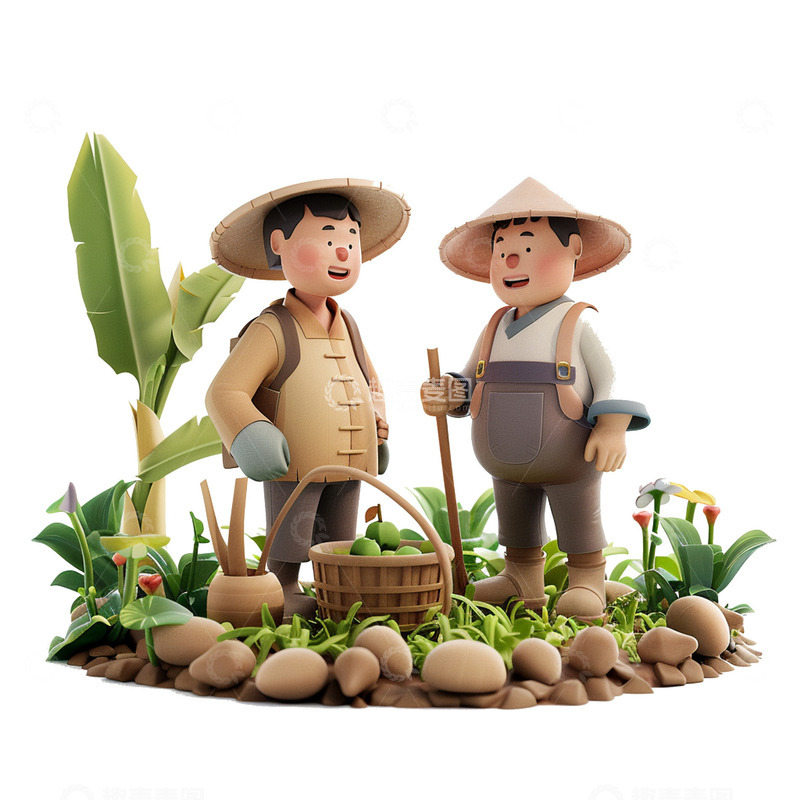 3d农民田间劳作