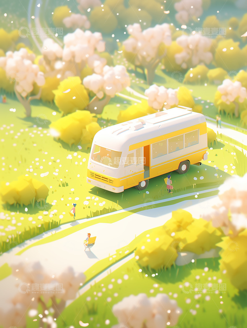 高清大图下载【趣麦麦图】-春天户外郊游背景