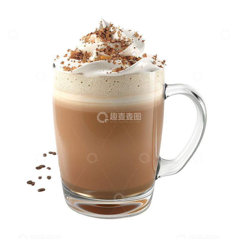 高清大图下载【趣麦麦图】奶油拿铁咖啡