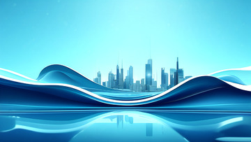 现代城市科技商务背景