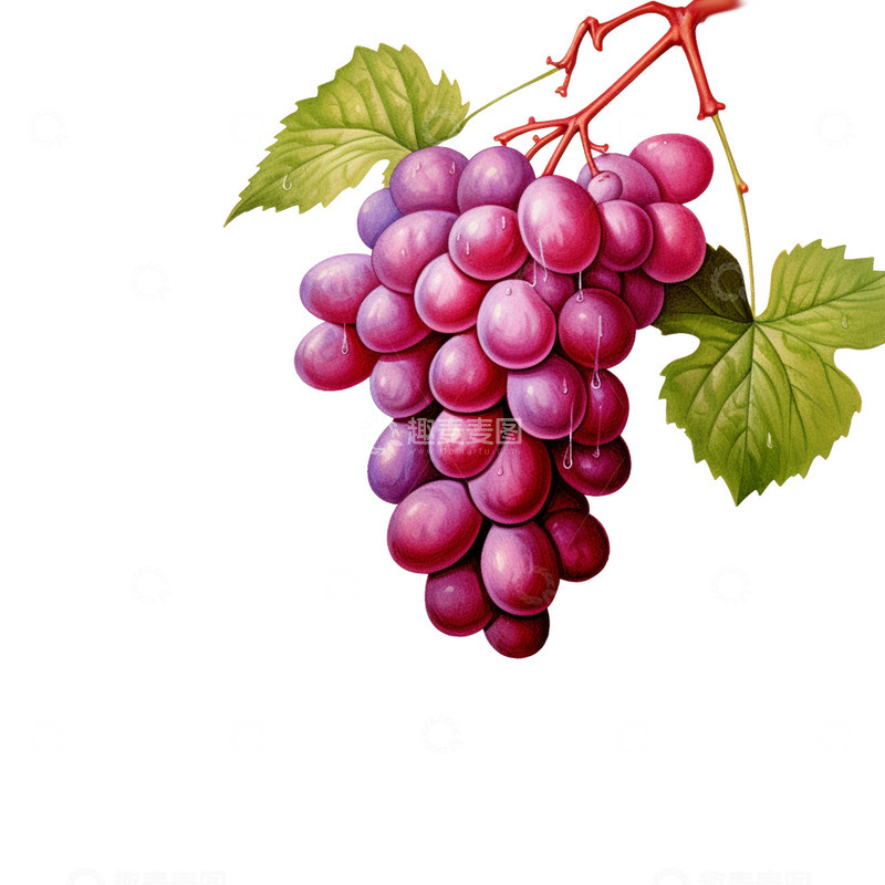 高清大图下载【趣麦麦图】红葡萄装饰背景