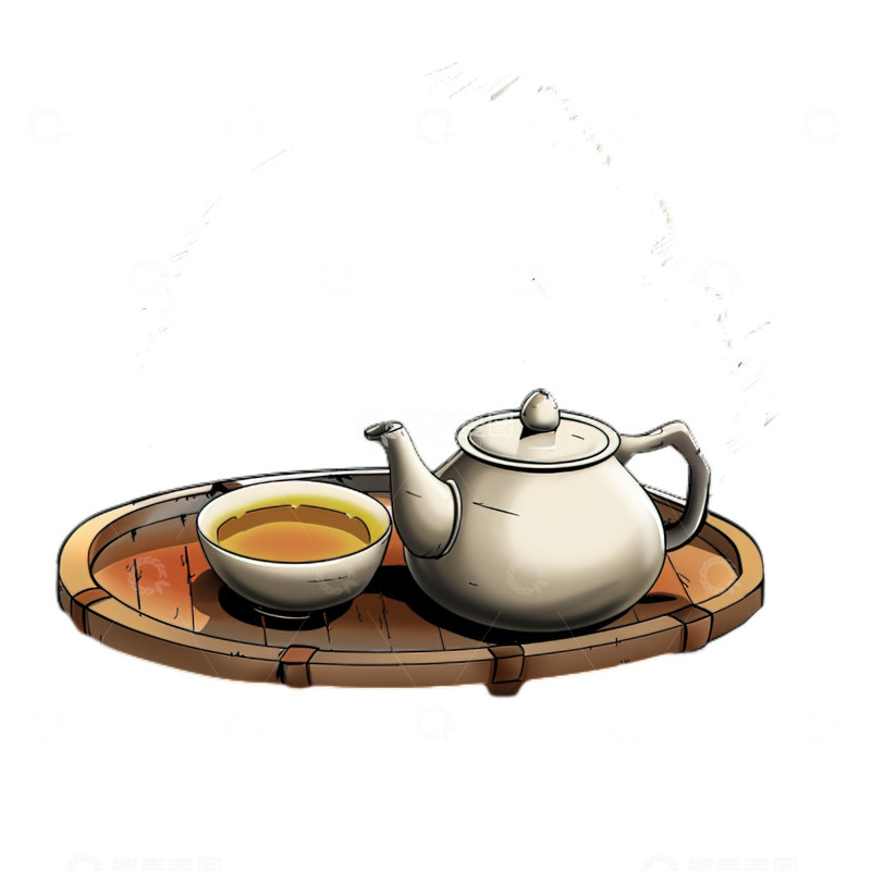 高清大图下载【趣麦麦图】茶壶茶杯茶具茶托