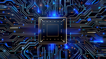 科技智能芯片未来AI背景