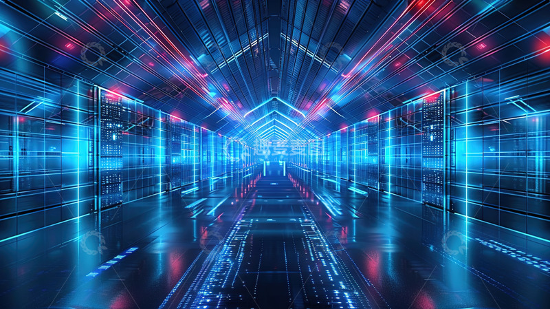 高清大图下载【趣麦麦图】蓝色商务科技空间感背景