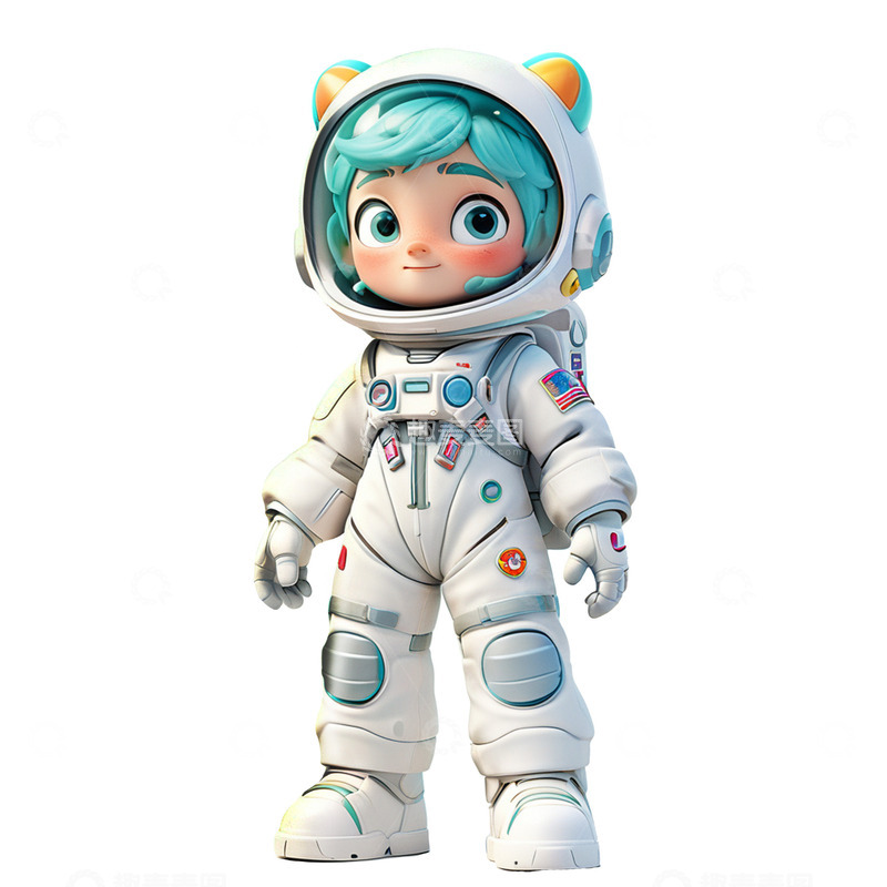 高清大图下载【趣麦麦图】3D卡通宇航员