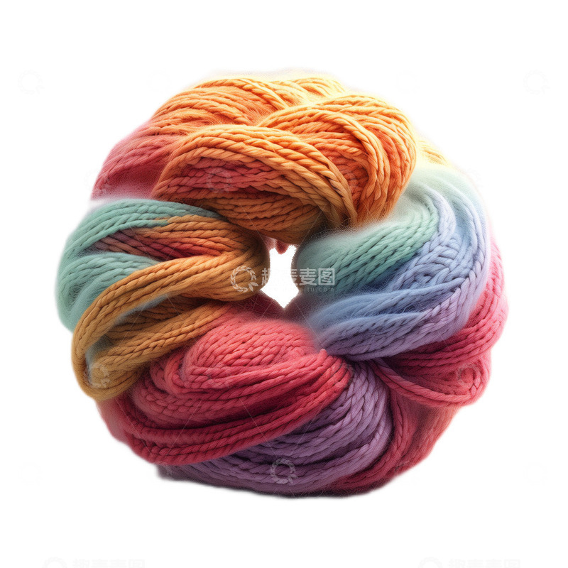 高清大图下载【趣麦麦图】3D立体真实毛线团毛线针织