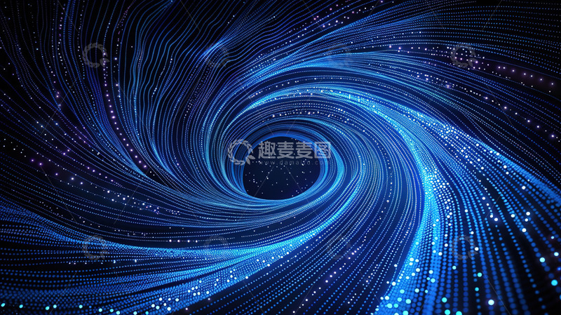 高清大图下载【趣麦麦图】蓝色数据未来科技空间背景