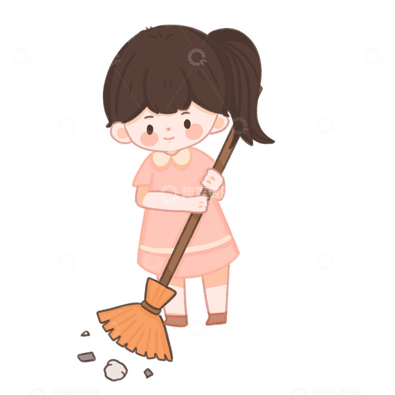 五一劳动儿童场景动作元素