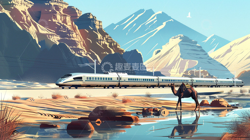 高清大图下载【趣麦麦图】沙漠旅游海报