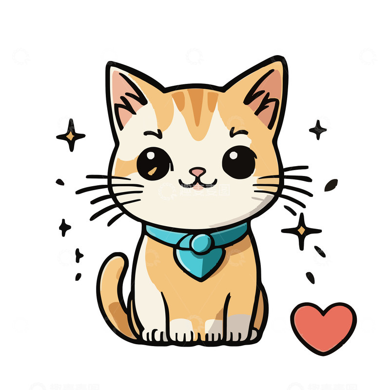 高清大图下载【趣麦麦图】卡通小猫素材