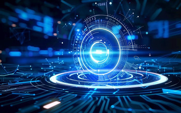 3D蓝色科技背景效果