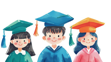 毕业季儿童小学生毕业可爱形象